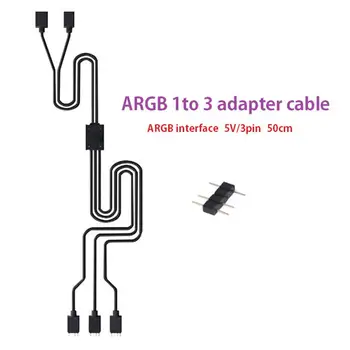 

Adapter Cable Flexible 1 To 3 ARGB Splitter Cable For Addressable RGB LED Fan For ASUS,MSI,GIGABYTE,ASROCK RGB Motherboards