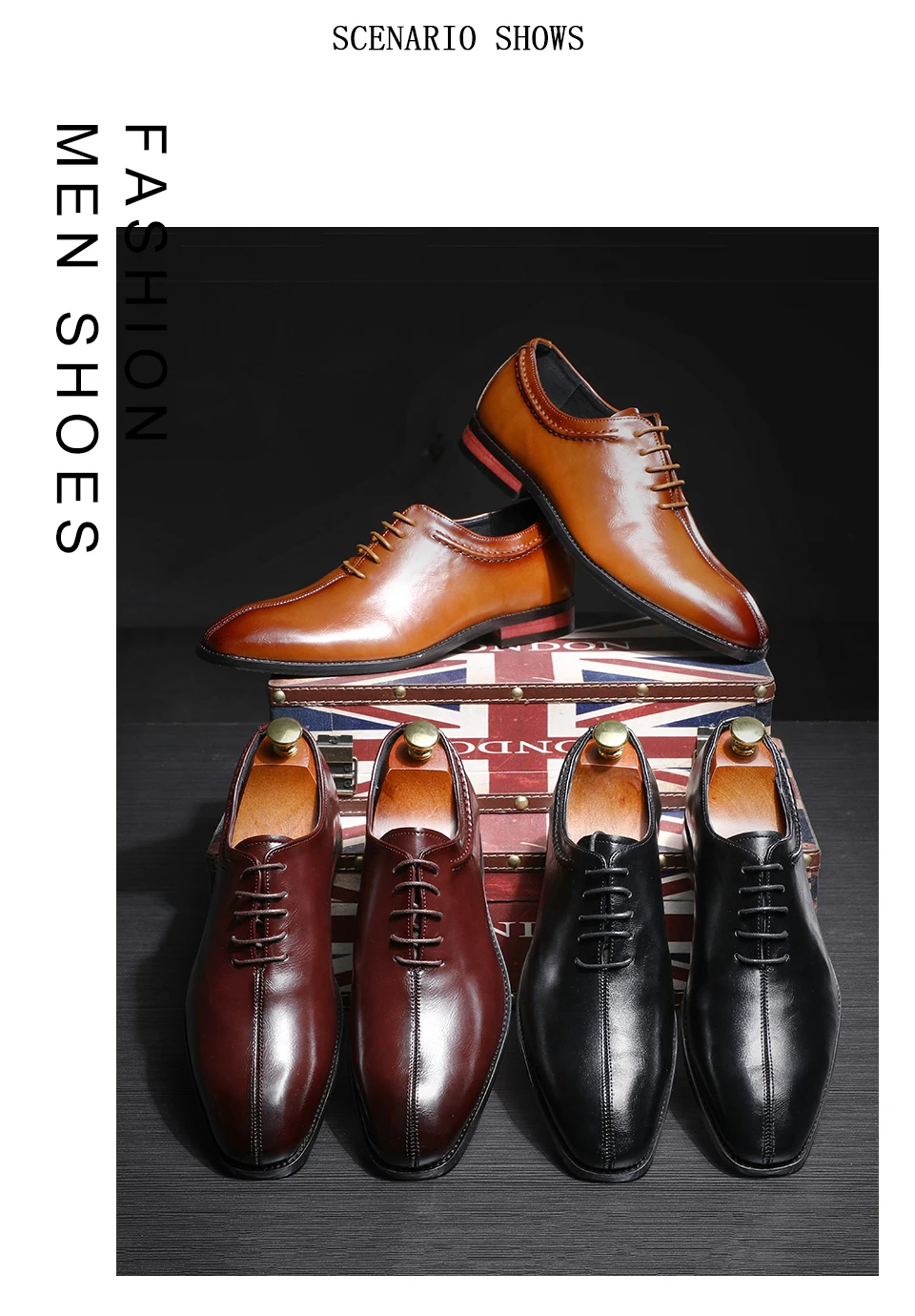 37-48 нарядные туфли для мужчин оксфорды кожаные Свадебные Элегантные классические деловые модельные туфли для мужчин#317