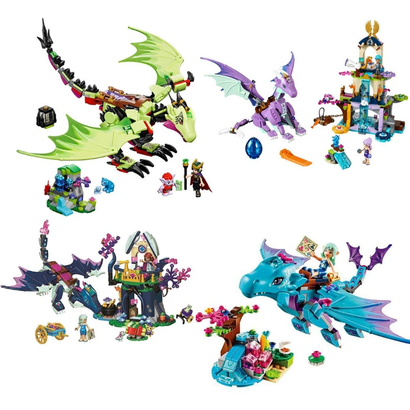 

Fairy Friends 214pcs Water Dragon Adventure Building Blocks Blocks Set Gift Girls Toys Compatible Legoinglys 41172