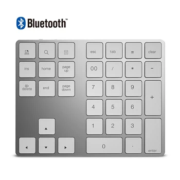 

34 Keys Bluetooth 3.0 Wireless Numeric Keypad Mini Numpad with More Function Key Digital Keyboard For PC Macbook Number Pad Mini