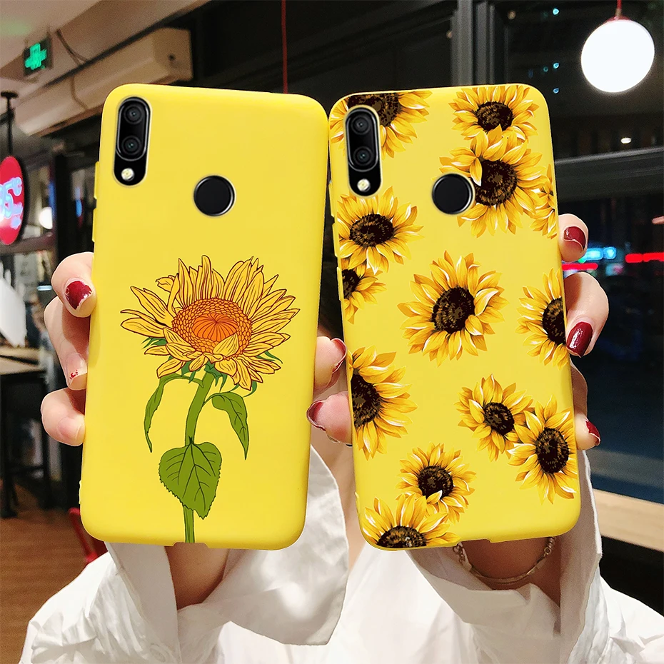 Per Huawei P Smart 2019 Custodia Psmart 2019 Custodia Morbida In Silicone Girasole Per Huawei P Smart 2019 Pot-Lx3 Pot-Lx1 6.21 ''Coque