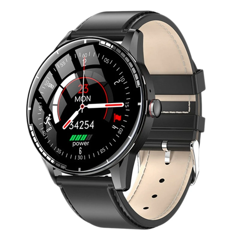 E6 Smart Watch 2.5D Toughened Glass Sports Bluetooth Ekg Blood Oxygen Test For Men / Women Black Belt | Электроника