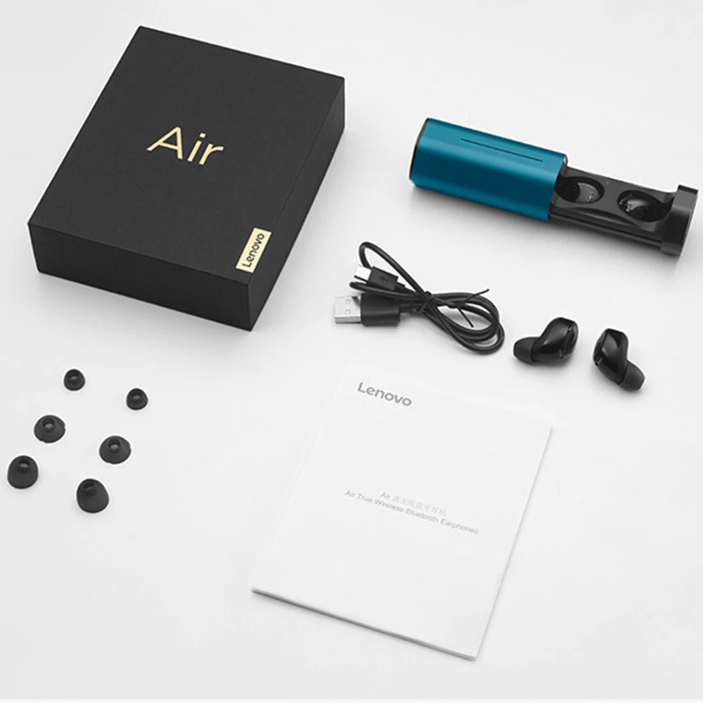 Cena Lenovo bezprzewodowe słuchawki Bluetooth 5.0 TWS Bluetooth słuchawki IPX5 wodoodporne prawdziwe bezprzewodowe słuchawki douszne z mikrofonem nowość