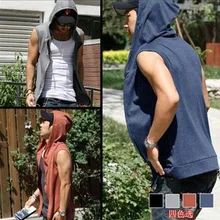 Waistcoat New Style Listed Hooded Men Waistcoat Summer Wear Cardigan Hooded Sling Hooded Vest Large Size Xxxxlt18