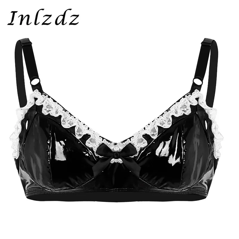 black pvc bralet