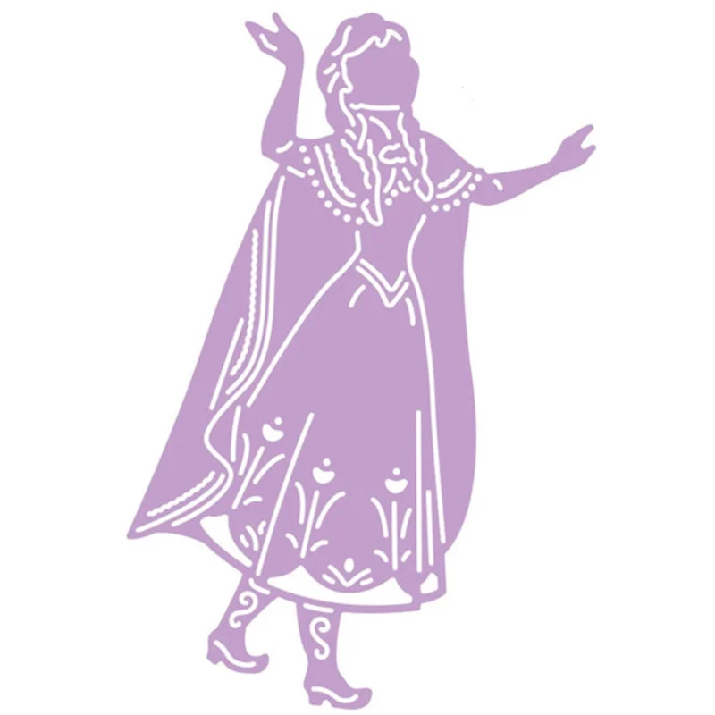 

Metal Cutting Dies Singing Princess in Snow cut die for DIY Scrapbooking Crafts new 2019 Embossing Die Cuts