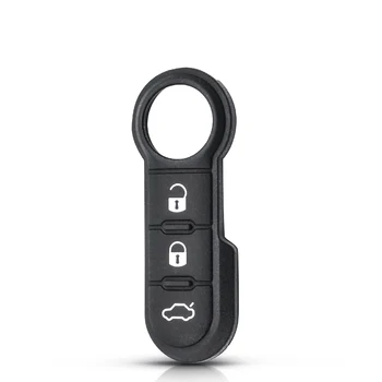 10X Tasti chiave telecomando per Fiat 500 Abarth Panda Punto Bravo Ducato - KEYYOU 10X 3 pulsanti Pad in gomma con bottone in silicone per Fiat 500 Abarth