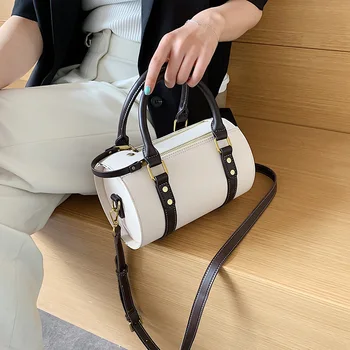 

Handbag Women New Summer Pillow Bag Contrast Color Boston Shoulder Diagonal Bag