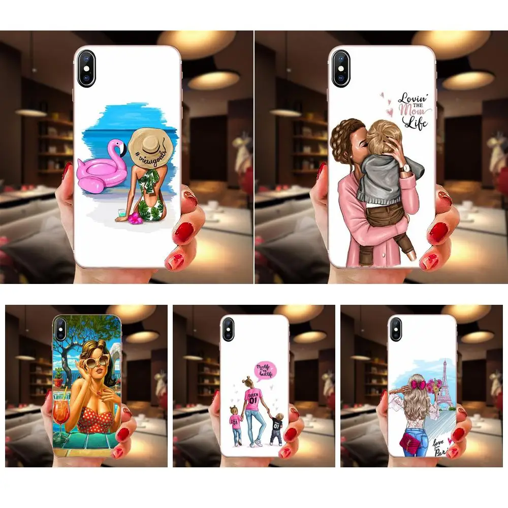 Модные коричневые волосы Baby Mom Girl Queen для LG G2 G3 G4 G5 G6 G7 K4 K7 K8 K10 K12 K40 Mini Plus Stylus ThinQ 2016 2017