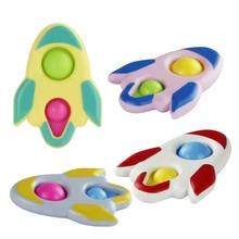 

Cartoon Cute Rocket Squeeze Simple Dimple Plastic Soft Ball Decompression Toys Children Hand Fidget Toy Relieve Stress Kid Gift