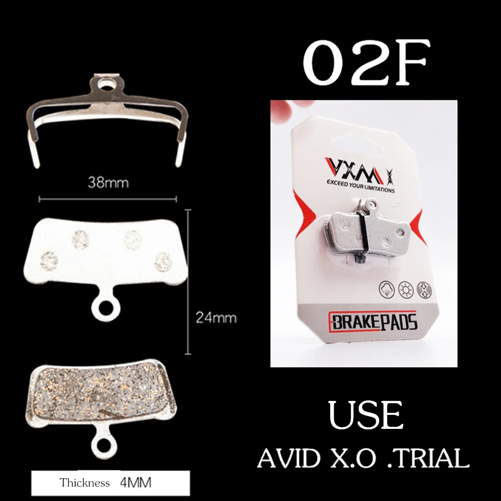 1 Pairs 02F VXM алюминиевая пластина дисковый тормозной суппорт колодки общего стиля для SHIMANO ZOOM формула тормозные части для велосипеда поддержка - Цвет: 1 Pairs 02F
