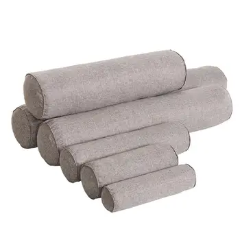 

Adeeing Removable Solid Color Round Cervical Pillow Bed Roll Cushion Head Leg Back Support Light Travel Column Pillow