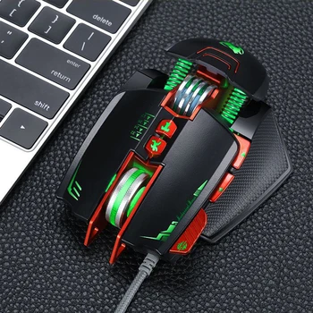 

Professional Gaming Mouse Mechanical Game USB Wired Mouse Optical LED Lighting Mouse Gamer for Computer Pubg Dota 2 Games
