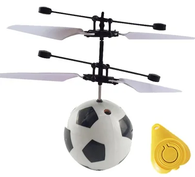 Мини-Дрон, Радиоуправляемый вертолет, летающий шар, летающий игрушечный шар, сверкающий светодиодный Квадрокоптер, Дрон, Летающий вертолет, детские игрушки - Цвет: Football with switch