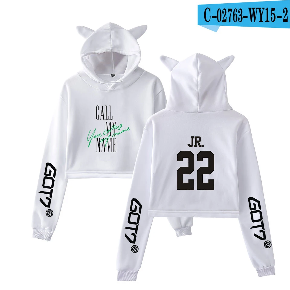 KPOP GOT7 альбом с надписью «Call My Name You Call My Name» модный топ с кошачьими ушками, женские толстовки, толстовка, сексуальная одежда - Цвет: picture color
