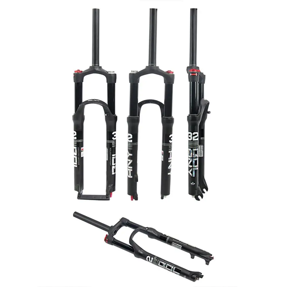 26/27.5/29Inch MTB Suspension Air Front Fork Magnesium Alloy Double Shoulder Double Line Oil Straight Lock Tapered Front Fork