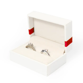 

High-end Environmental Protection Fashion Bow Paper Double Ring Bracelet Pendant Long Chain Jewelry Gift Box For Valentine's Day