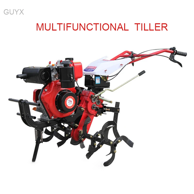 

Multi-purpose agricultural rotary tillage loose soil field micro tillage hand-assisted weeding ridge trenching till