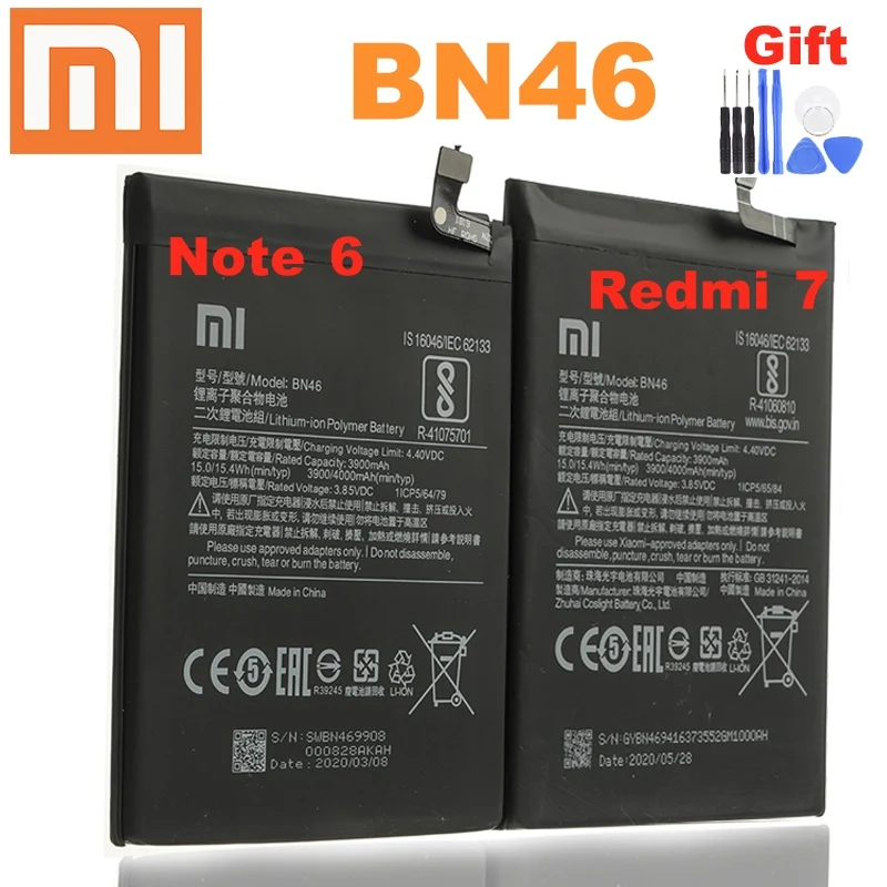 Оригинальный сменный аккумулятор BN46 для Xiaomi Redmi Note8 Note 8T 8 7 Redmi7 6 Note6 оригинальный