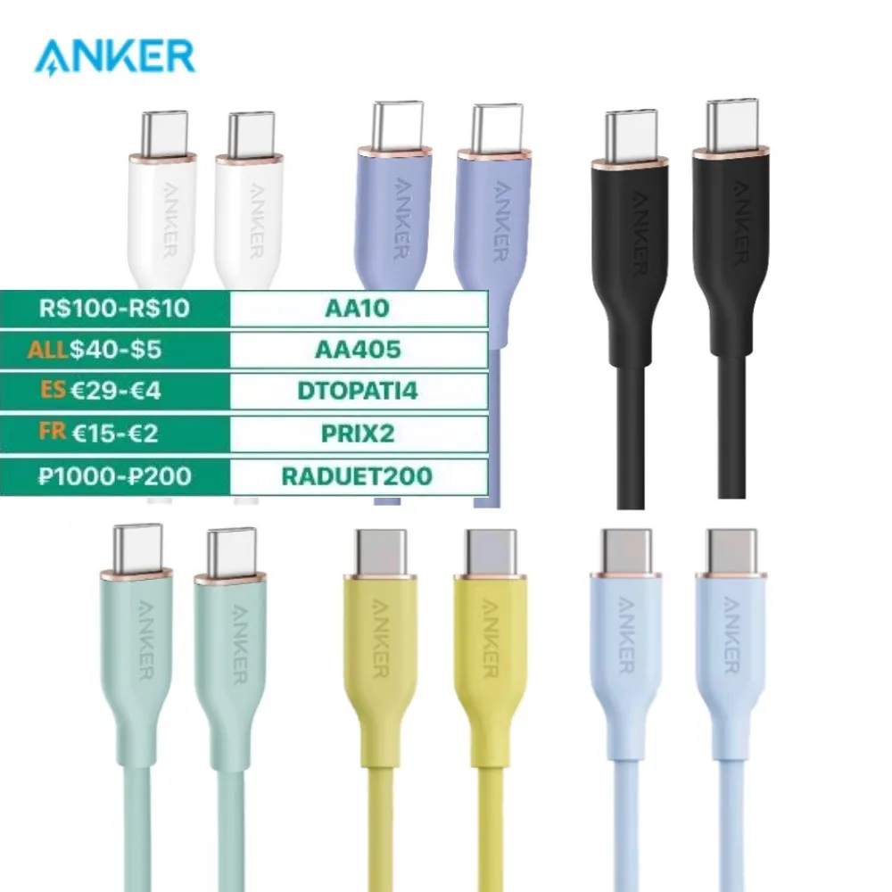 Anker Powerline III Flow USB C to Cable 100W 3ft 2.0 Type Charging Fast Charge for MacBook Pro 2020 | Мобильные телефоны и