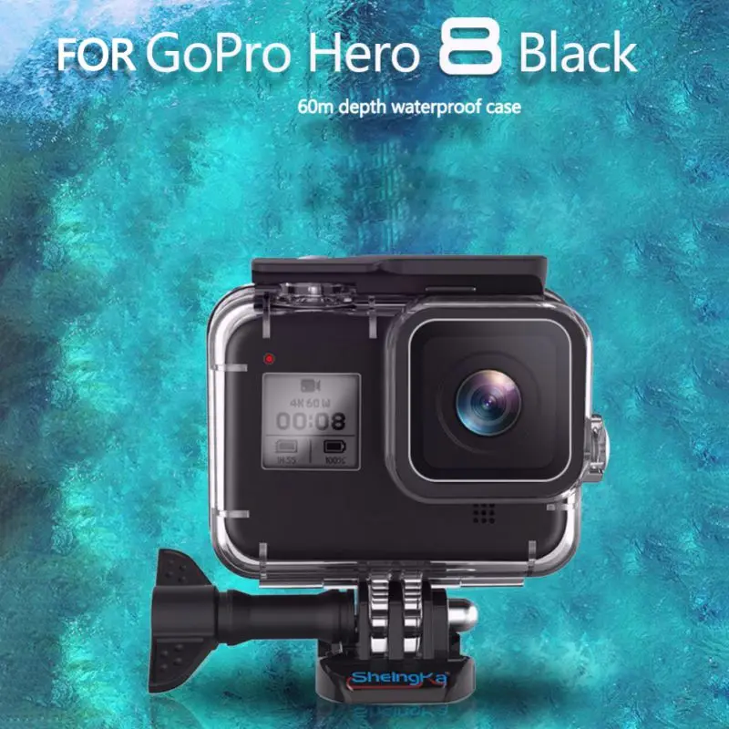 Прозрачные водонепроницаемые чехлы для Gopro Hero 8 черные спортивные камеры водонепроницаемые чехлы для Gopro 8 аксессуары