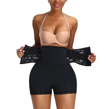 

Three Rows Waist Trainer Latex Shapewear Slimming Belt Waist Cincher Body Shaper Girdle Workout Tummy Control for Women