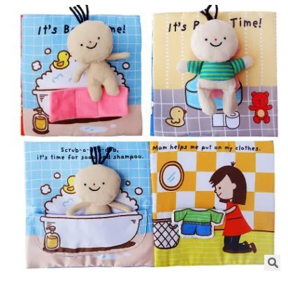 

Baby Early Childhood Educational Cloth Book 0-1-3-Year-Old Children ENLIGHTEN Toilet Bathing Book xiang zhi Tear Rotten