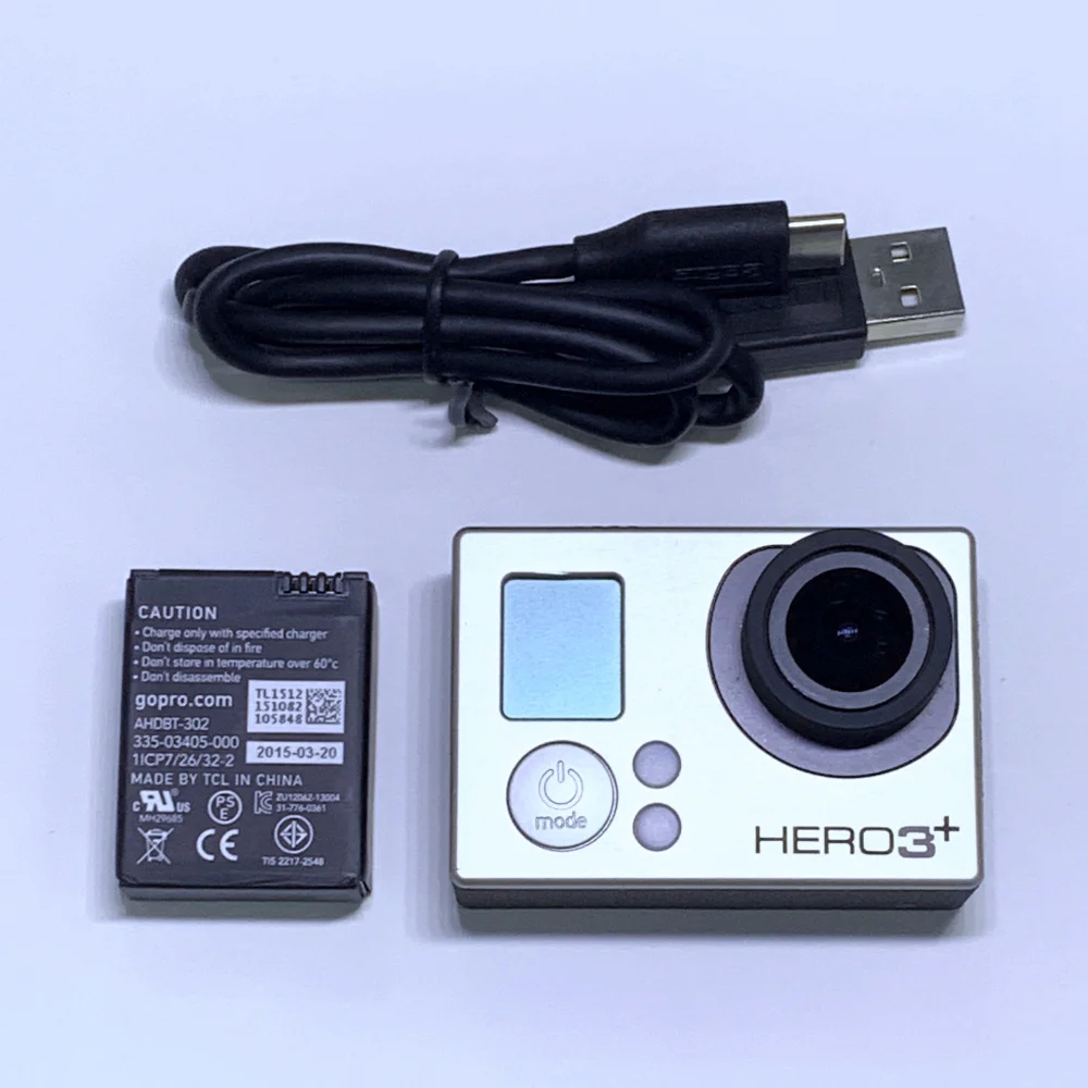 100% оригинальная камера для GoPro HERO 3 + Silver Edition hero Приключения аккумулятор кабель