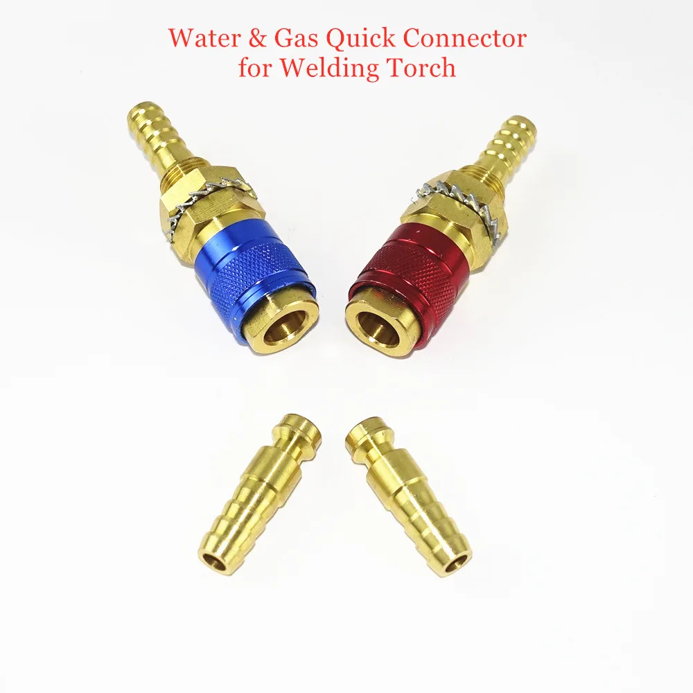 Gold Gaz Eau Adaptateur Rapide Connecteur Mâle Fournitures Kit pour soudage TIG TORCHES Gold Gaz Eau Adaptateur Rapide Connecteur Mâle Fournitures Kit pour soudage TIG TORCHES