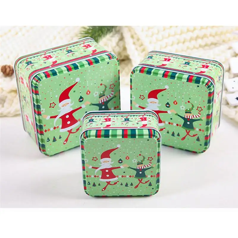 3pcs Christmas Candy Box Creative Santa Claus Pattern Candy Boxes Party Supplies Gift Boxes Favor For Cookie Sweets Biscuit A2