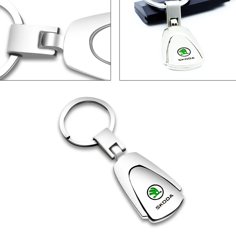 

Metal Car Logo Keychain Auto Car Badge Key Chain Key Ring for Skodas Octavia A5 A7 Fabia Superb Car-styling Accessories