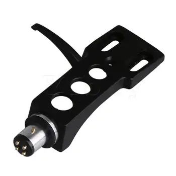 

Yibuy Black Aluminum Phono Headshell with Lead Wires for Phonograph Pickup
