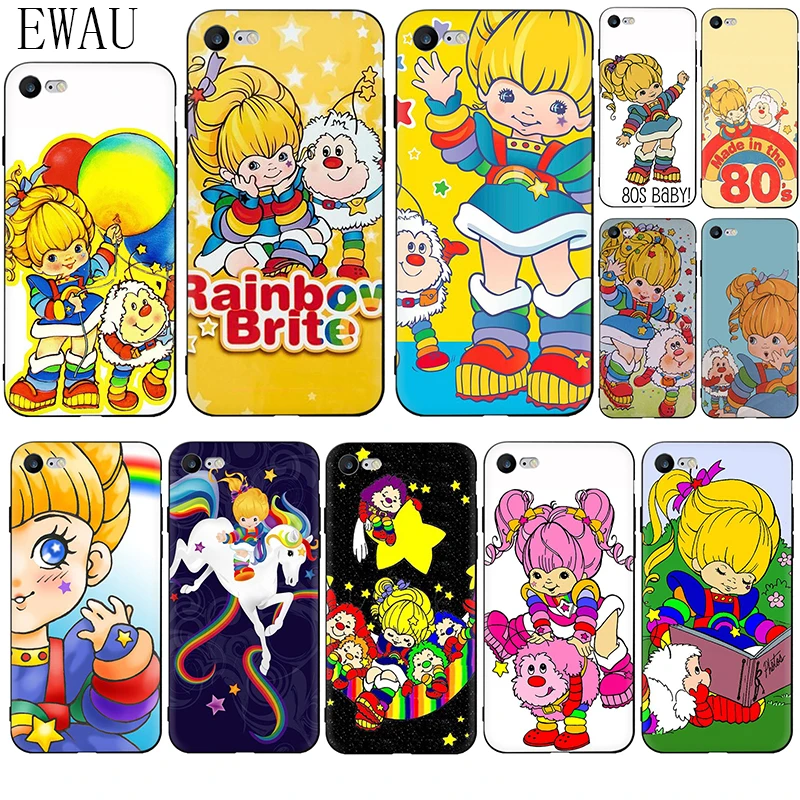 Силиконовый чехол для телефона EWAU Rainbow Brite iphone 5 5s SE 2020 6 6s 7 8 plus X XR XS 11 12 Pro Max Mini |
