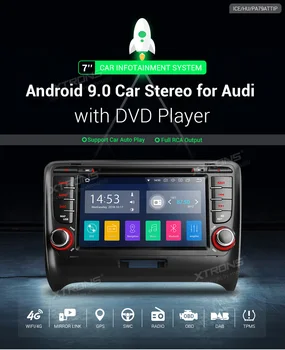 

2 Din 7" Android 9.0 Car multimedia DVD Player for Audi TT MK2 8J 2006 2007 2008 2009 2010 2011 2012 GPS Radio GPS OBD WIFI RCA