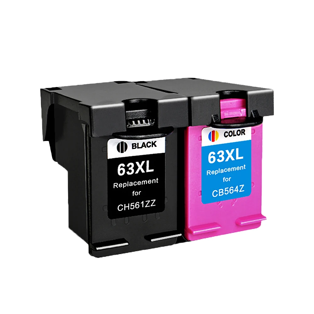 2PK для HP 63XL hp 63 восстановленный рандомный принтер Deskjet 1110 1112 2130 2131 2132 2133 2134