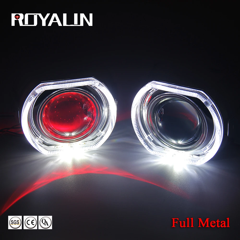 ROYALIN автомобильный Стайлинг металлический H1 объектив проектора 3 0 дюйма Bi Xenon