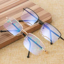 1,00~+ 4,0 анти синий светильник, прогрессивные очки для чтения, для мужчин и женщин, титановый сплав, многофокальные очки для дальнозоркости, увеличительные очки