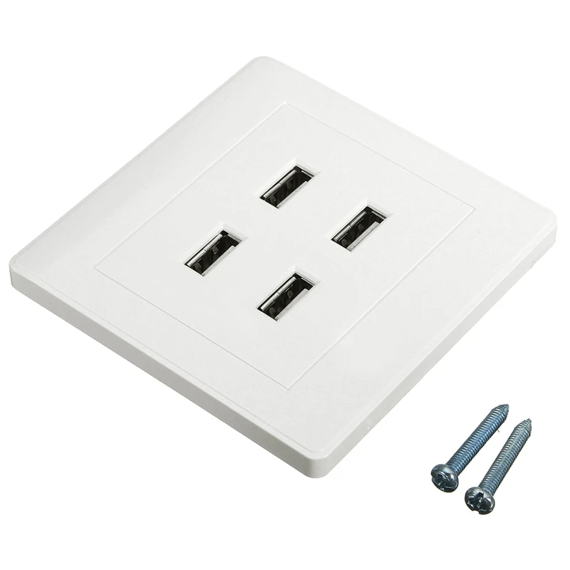 4 USB порта 5 в 3,1 а настенное зарядное устройство розетка блок питания панель Лицевая панель