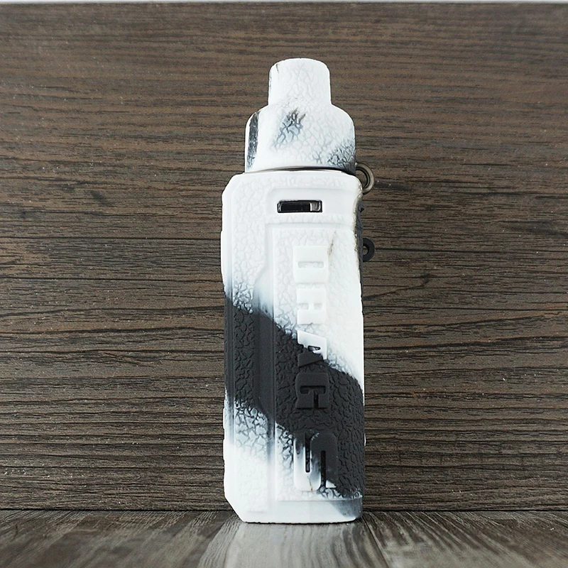 VOOPOO Drag S Pod 60W Vape 실리콘 커버 스킨 보호 고무 슬리브, ModShield 가죽 랩용 텍스처 케이스