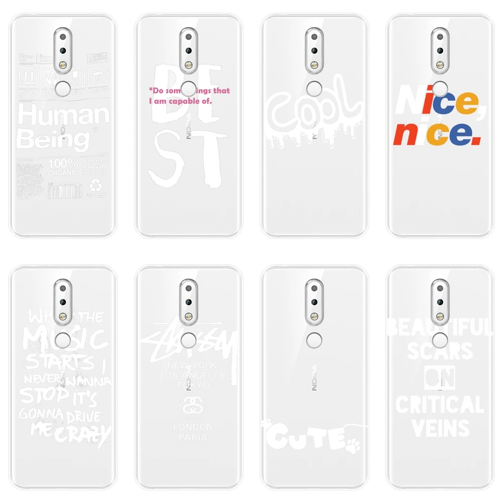 Чехлы для телефонов Nokia 7 1 6 5 3 2 Plus Cool Quotes White Cute Nice Text 4 силиконовый чехол Мягкая
