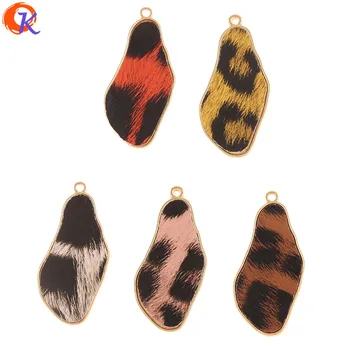 

Cordial Design 50Pcs 16*33MM Jewelry Accessories/Hand Made/Charms/Drop Shape/Leopard Print Effect/DIY Making/Earrings Findings