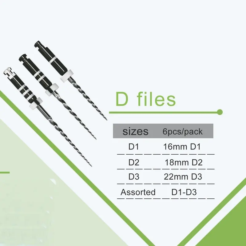 Dental NiTi Rotary Files Endodontic Retreatment Use For Root Canal Retreatment Cleaning D1 D2 D3 Files Dentist Tool 3