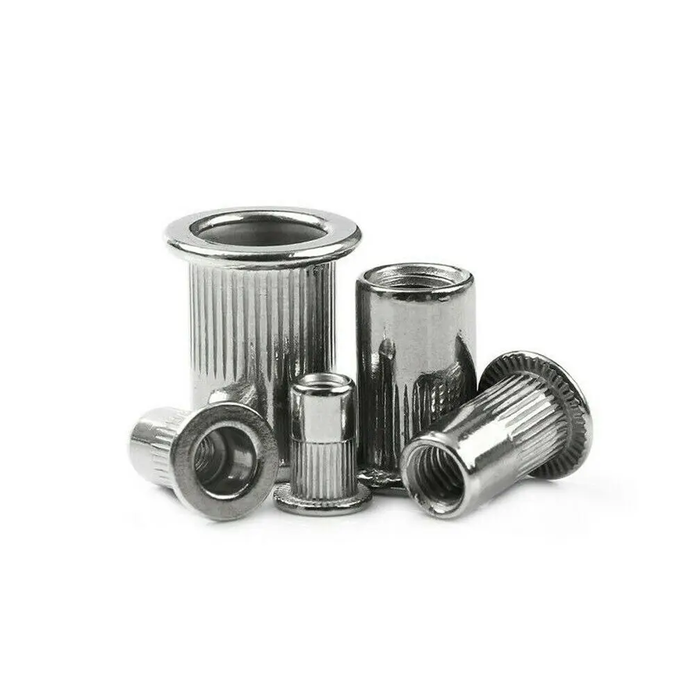150Pcs Rivet Nuts Aluminum alloy Heavy Duty Threaded Insert Nutsert Rivnuts for Riveter Riveting Nut Gun Tools