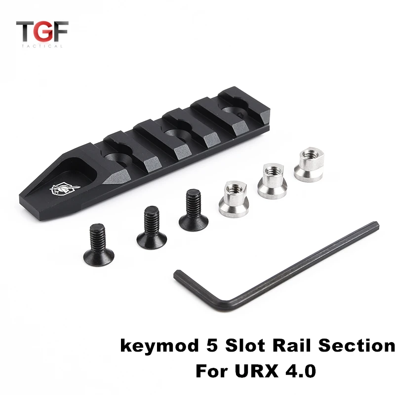 Tactical Keymod Handguard Rail 5 Slot Section for URX 4.0 Scope Mount Base Picatinny Weaver System | Спорт и развлечения