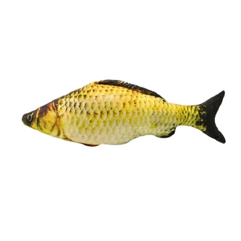 

Realistic Grass Carp Cat Toy Simulation Electric Doll Fish Funny Interactive Pets Chew Bite Supplies for Cat Kitty Kitten Fish F