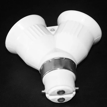 

Flame Retardant PBT 1A Lamp Base Holder B22 To 2 E27 Socket Lamp Base LED Light Bulb Lamp Holder Adapter Converter