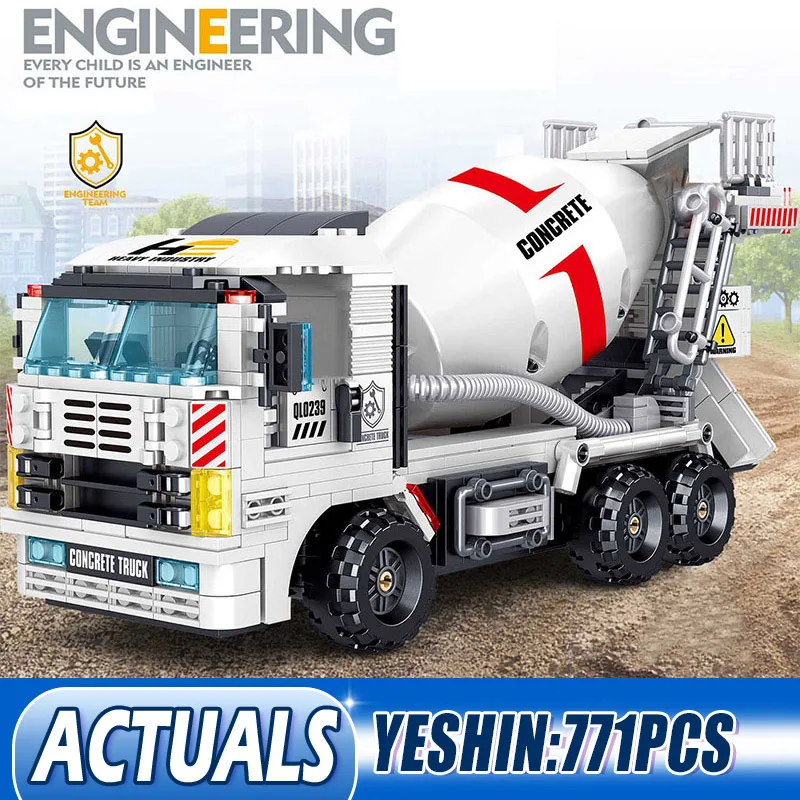 Ешина 20007 Technic автомобиль Экскаватор Бульдозер инженерный роликовый самосвал