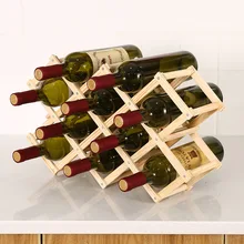 Składane drewniane stojaki na butelki wina szafka dekoracyjne stojaki na stojaki drewniane półki na wino organizatorzy czerwonego butelki wina