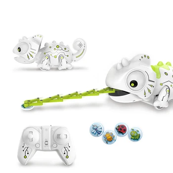 

2.4CHz RC Robot Dinosaur Toys Chameleon Pet Changeable Light Remote Control Electronic Model Animal Intelligent Robot Kit Toys