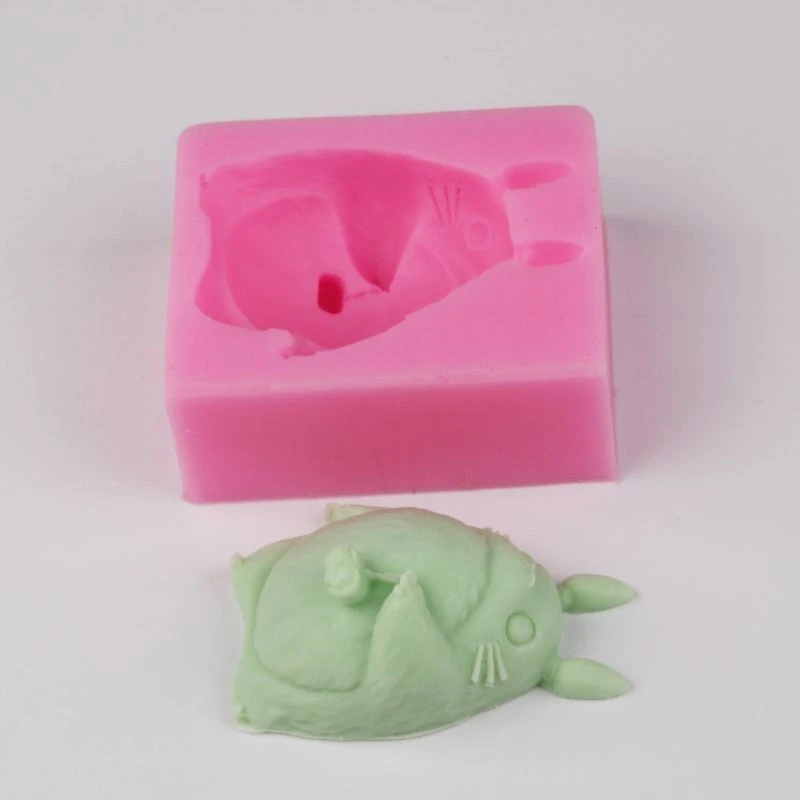 3D мультфильм кошка форма выпечки инструменты Мыло Плесень силиконовый мусс торт